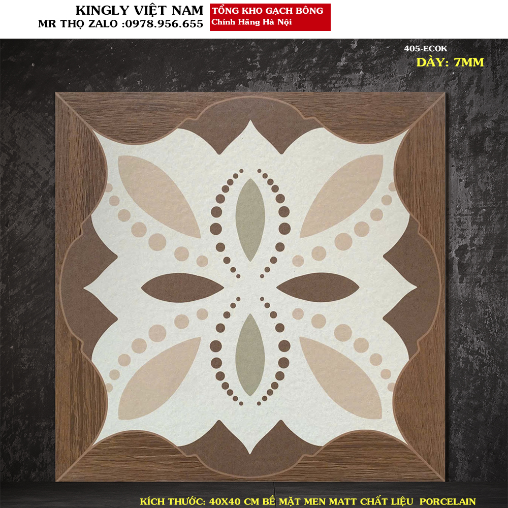 Gạch bông lát nền cổ điển 40x40 405